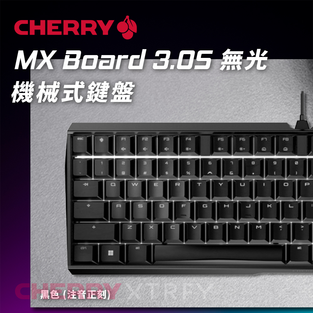 CERRYMX oard 305 無光機械式鍵盤F3 .46%FBaBERTYPAGHJKL黑色(注音正刻 M