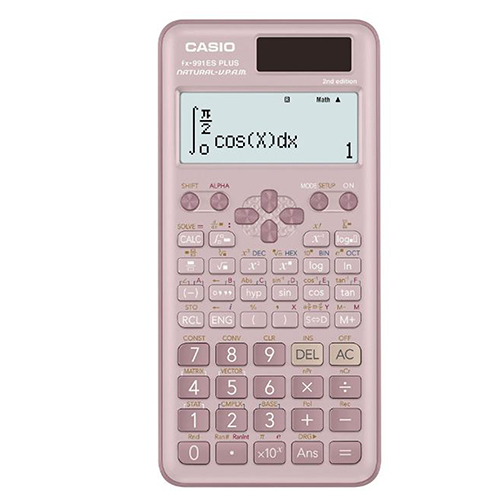 CASIO】12位數新色第2代工程型計算機-(FX-991ESPLUS-2-PK)莫蘭迪粉