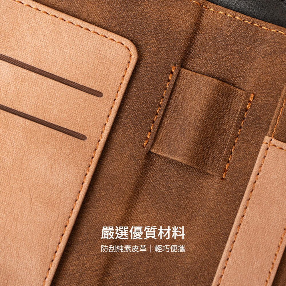 嚴選優質材料防刮純素皮革|輕巧便攜